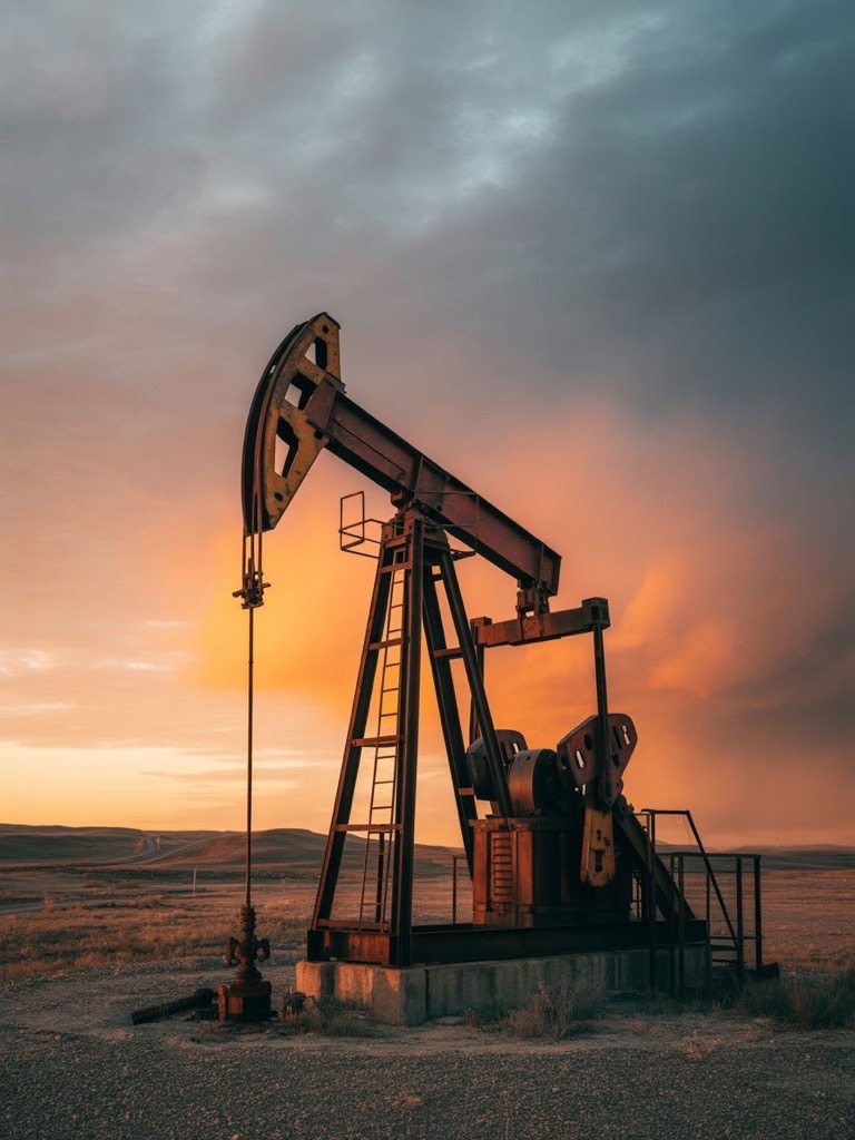 Crude oil pump jack